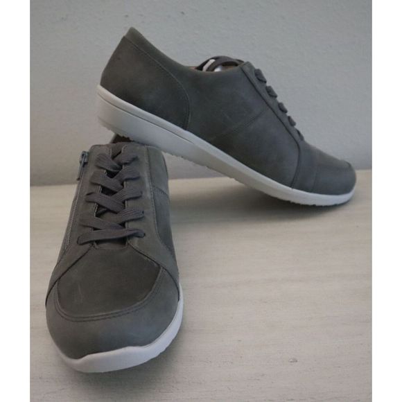 Vionic NBK/TVW5623 Women's Sz 10 Slate Gray Abigai Leather Lace Up Sneakers $130 - Picture 5 of 13